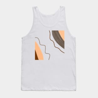 Orange brown watercolor abstract art Tank Top